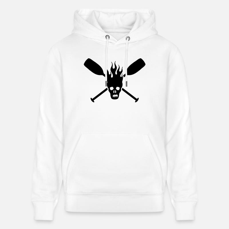 paddle skull - Sweat à capuche bio CRUISER Stanley/Stella Unisexe - blanc