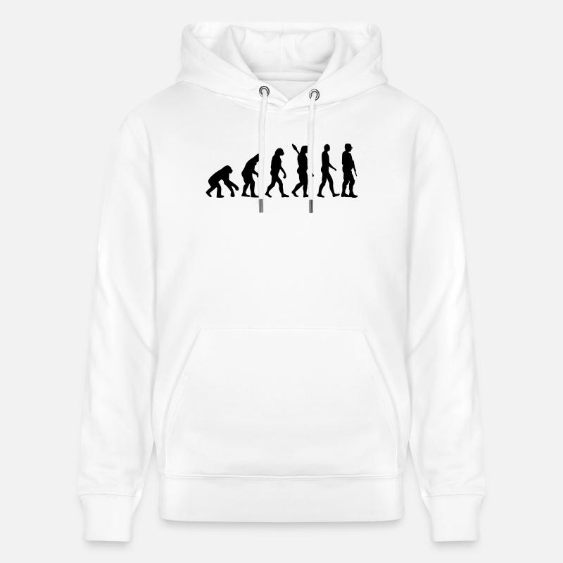 Évolution Soldat - Sweat à capuche bio CRUISER Stanley/Stella Unisexe - blanc