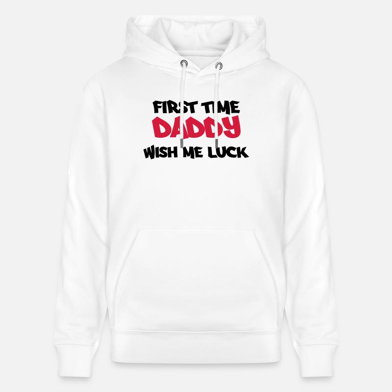 First time Daddy - Stanley/Stella Unisex Bio-Hoodie CRUISER  - Weiß
