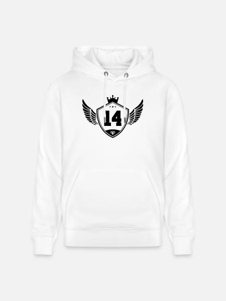 14 wappen krone - Stanley/Stella Unisex Bio-Hoodie CRUISER - Weiß