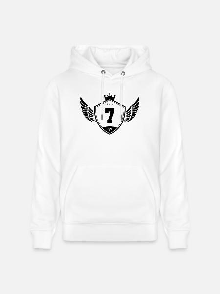 7 wappen krone - Stanley/Stella Unisex Bio-Hoodie CRUISER - Weiß