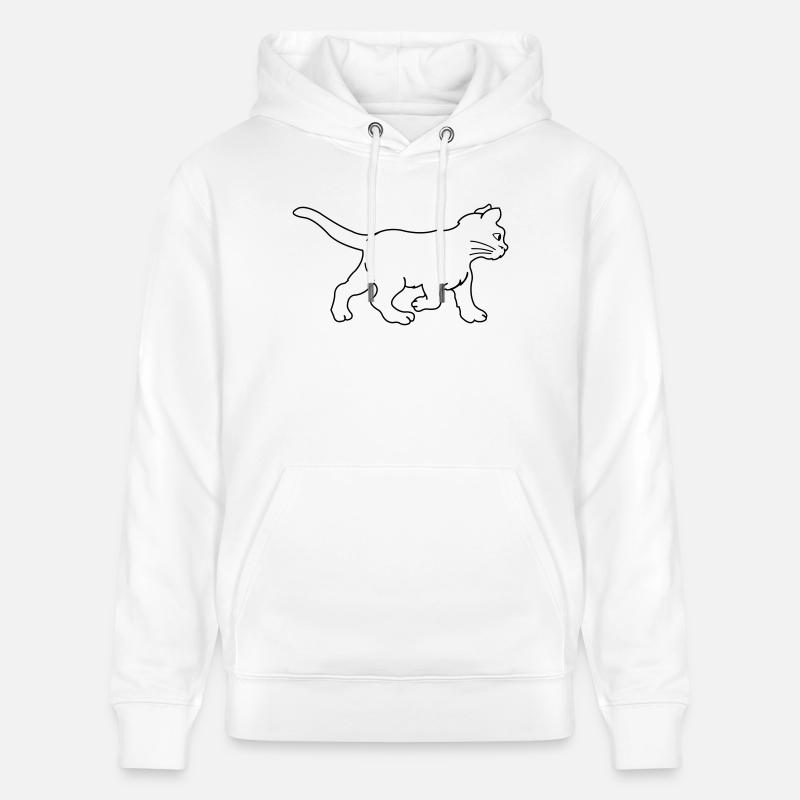 chat - Sweat à capuche bio CRUISER Stanley/Stella Unisexe - blanc