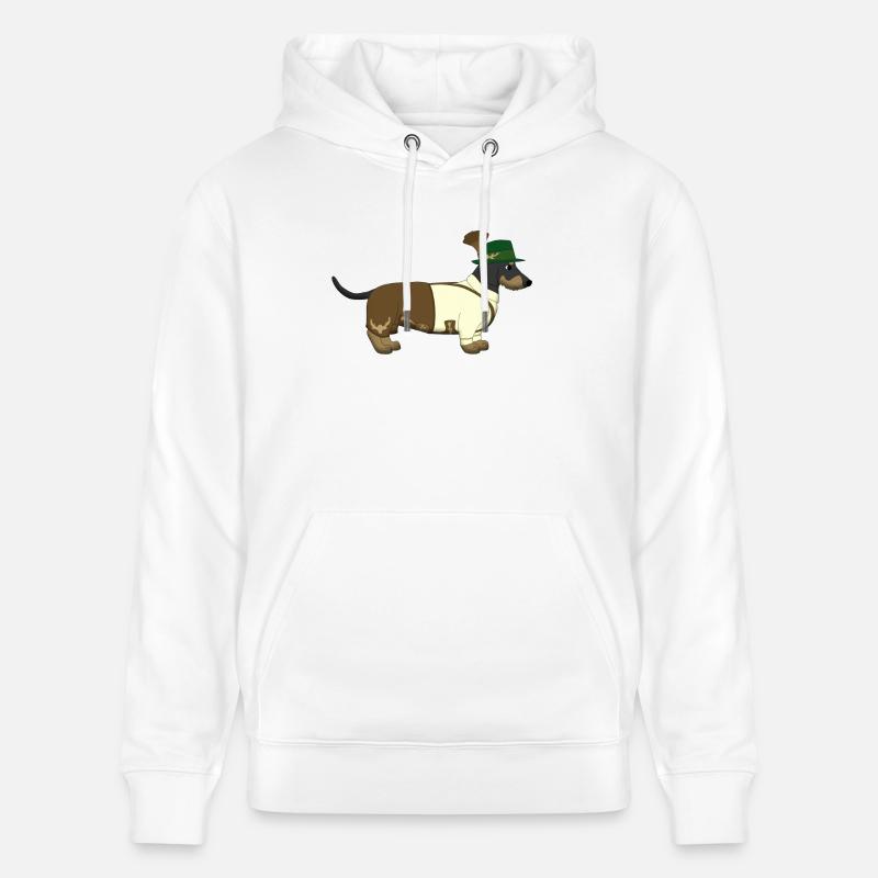 Der bayerische Dackel weißes Hemd - Stanley/Stella Unisex Bio-Hoodie CRUISER  - Weiß