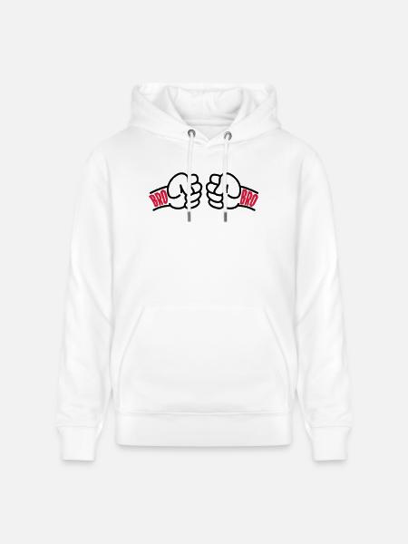 Brothers for Life Logo - Sweat à capuche bio CRUISER Stanley/Stella Unisexe - blanc