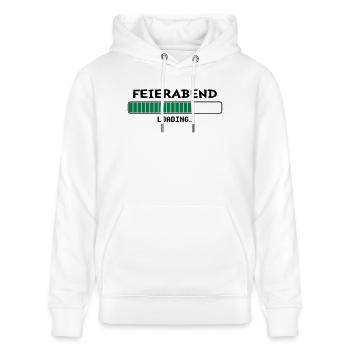 Feierabend loading... - Stanley/Stella Unisex Bio-Hoodie CRUISER  - Weiß - Vorne - Alina (178cm) & Michal (187cm)