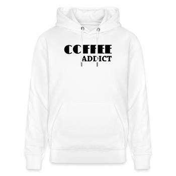 Coffee Addict - Stanley/Stella Unisex Bio-Hoodie CRUISER  - Weiß - Vorne - Alina (178cm) & Michal (187cm)