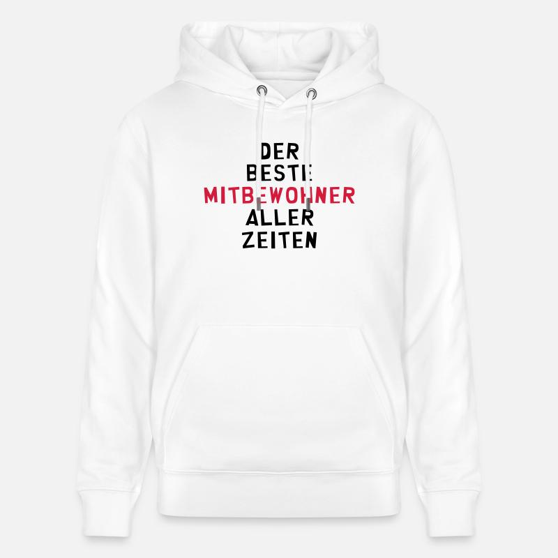 Mitbewohner Mitbewohnerin Freund Freundschaft Nähe - Stanley/Stella Unisex Bio-Hoodie CRUISER  - Weiß