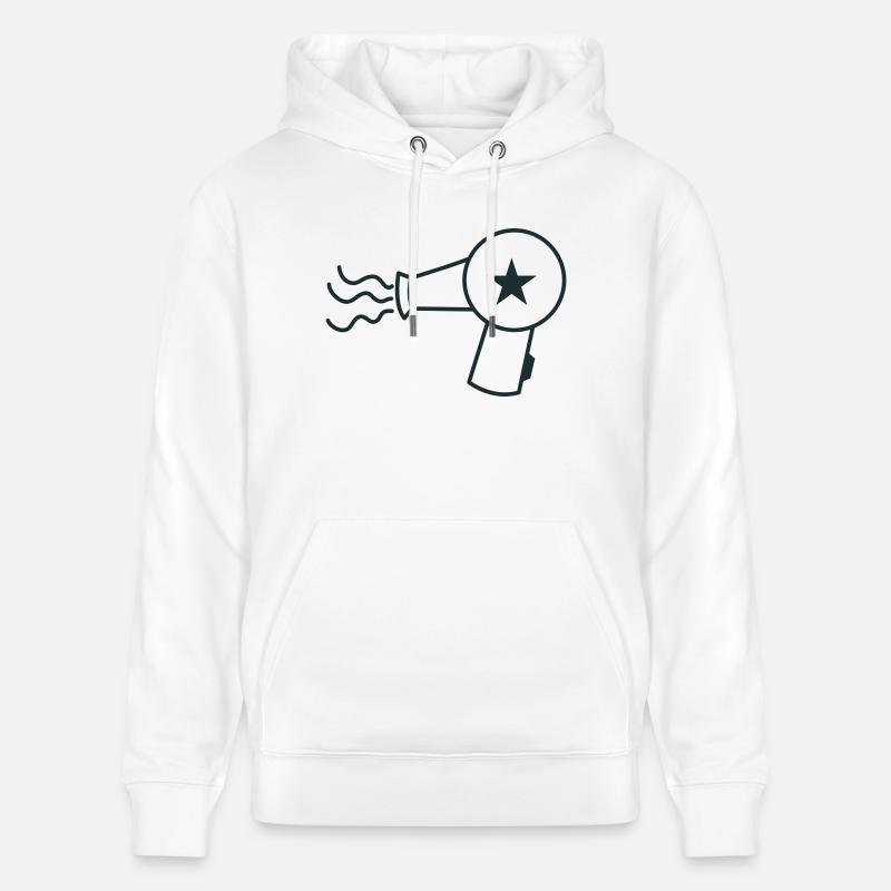 sèche-cheveux avec une étoile - Sweat à capuche bio CRUISER Stanley/Stella Unisexe - blanc