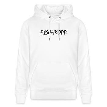 Fischkopp Fisch Fischkopf Küste Angler Fischer - Stanley/Stella Unisex Bio-Hoodie CRUISER  - Weiß - Vorne - Alina (178cm) & Michal (187cm)