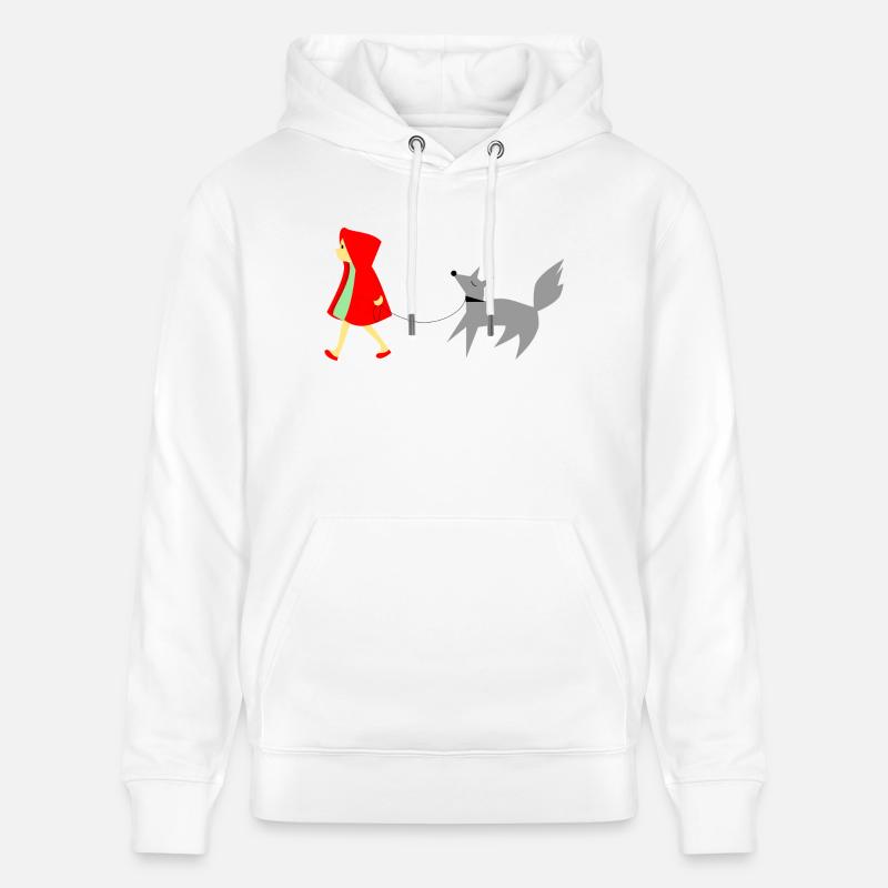 Rotkäppchen und der Wolf - Stanley/Stella Unisex Bio-Hoodie CRUISER  - Weiß