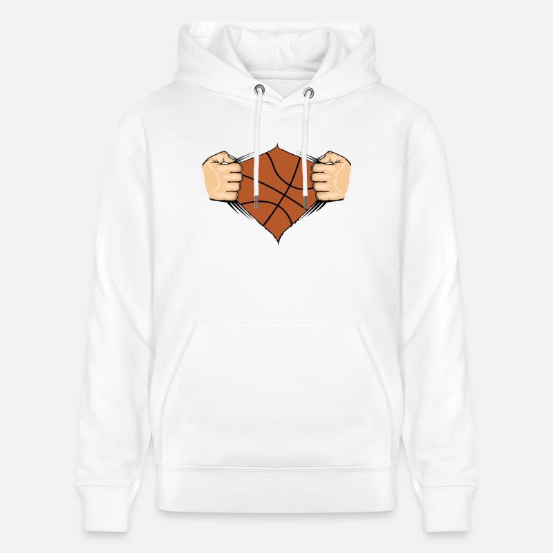 Conception de basket-ball - Sweat à capuche bio CRUISER Stanley/Stella Unisexe - blanc