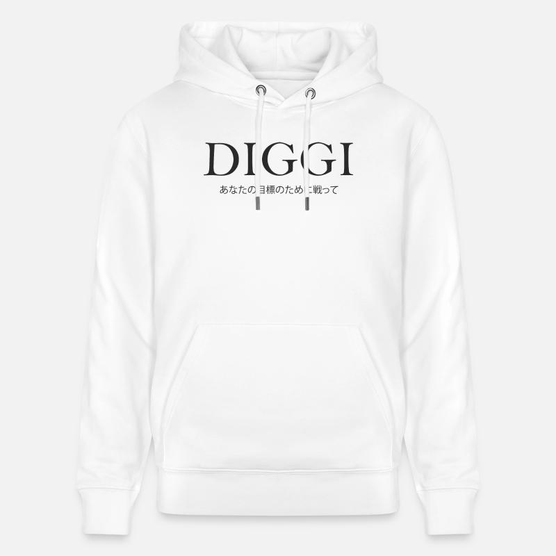 Diggi - Lutter pour vos objectifs - Sweat à capuche bio CRUISER Stanley/Stella Unisexe - blanc