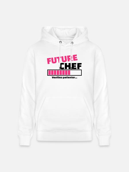 future chef - Sweat à capuche bio CRUISER Stanley/Stella Unisexe - blanc