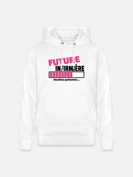 future infirmière - Sweat à capuche bio CRUISER Stanley/Stella Unisexe - blanc