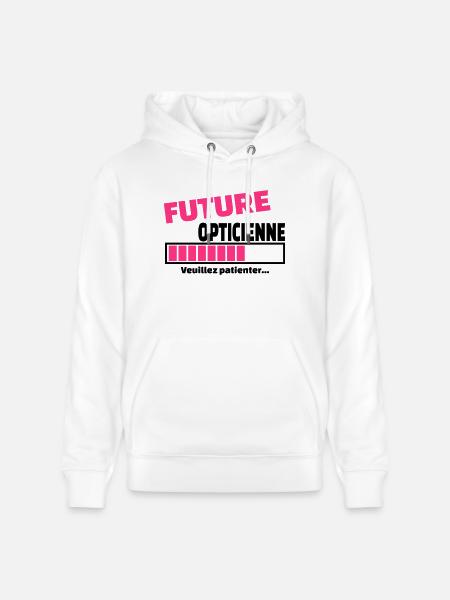 future opticienne - Sweat à capuche bio CRUISER Stanley/Stella Unisexe - blanc