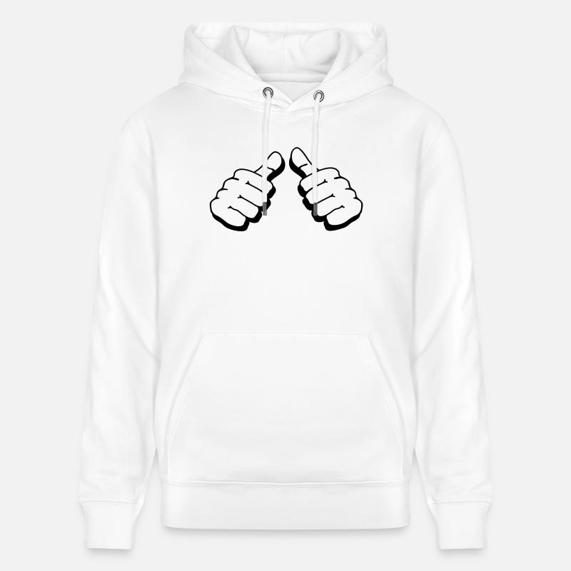 Je ... Mains - Sweat à capuche bio CRUISER Stanley/Stella Unisexe - blanc