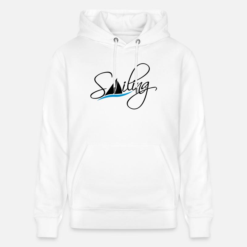 Sailing Logo Design - Sweat à capuche bio CRUISER Stanley/Stella Unisexe - blanc