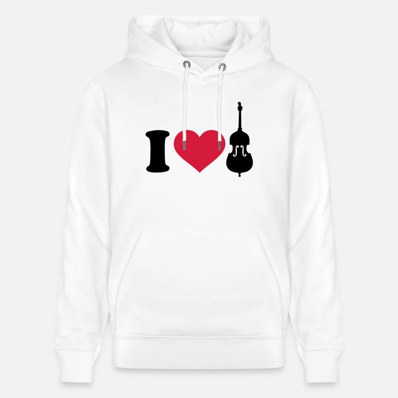 Kontrabass - Stanley/Stella Unisex Bio-Hoodie CRUISER  - Weiß