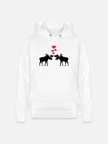 Elks - Stanley/Stella CRUISER Unisex Organic Hoodie - white