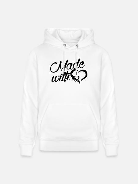 Faite avec coeur - bébé - - Sweat à capuche bio CRUISER Stanley/Stella Unisexe - blanc