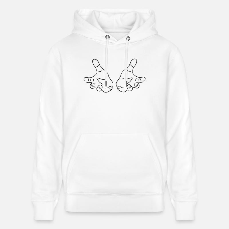 Mains - Sweat à capuche bio CRUISER Stanley/Stella Unisexe - blanc