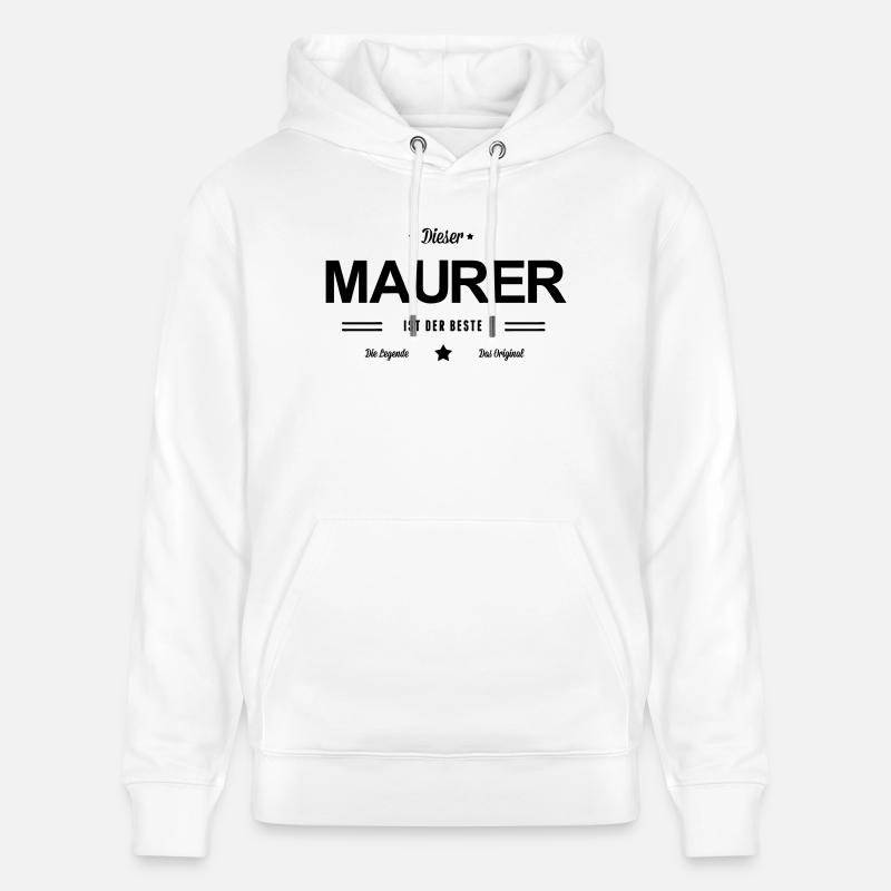 Bester Maurer - Stanley/Stella Unisex Bio-Hoodie CRUISER  - Weiß