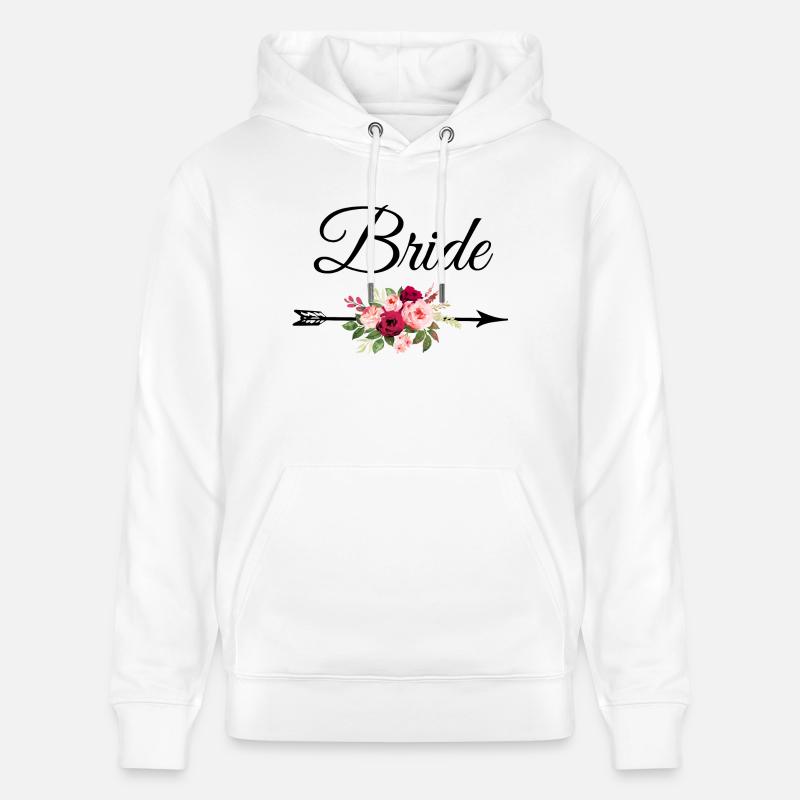 Bride bouquet de fleurs flèche - Sweat à capuche bio CRUISER Stanley/Stella Unisexe - blanc