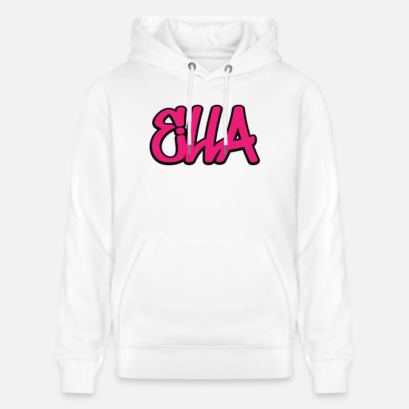 Ella Nom Graffiti Hip Hop - Sweat à capuche bio CRUISER Stanley/Stella Unisexe - blanc