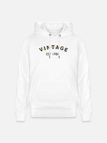 Jahrgang ist 1984 - Stanley/Stella Unisex Bio-Hoodie CRUISER  - Weiß