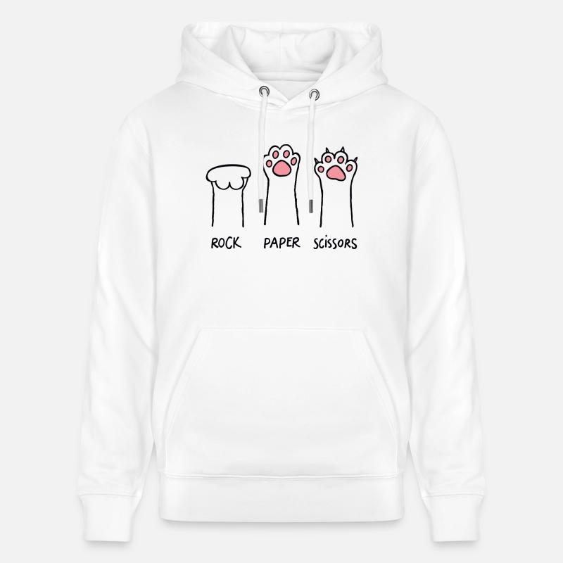 Pet Rock Papier Ciseaux - Sweat à capuche bio CRUISER Stanley/Stella Unisexe - blanc