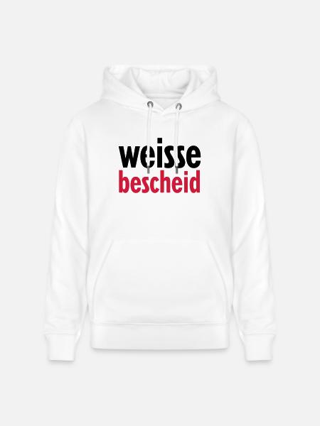 weissebescheid - Stanley/Stella Unisex Bio-Hoodie CRUISER  - Weiß