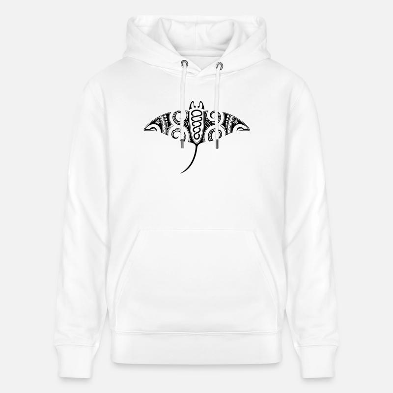 Raie Manta - Sweat à capuche bio CRUISER Stanley/Stella Unisexe - blanc