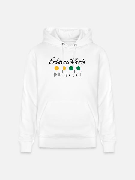 Erbsenzählerin - Stanley/Stella Unisex Bio-Hoodie CRUISER - Weiß