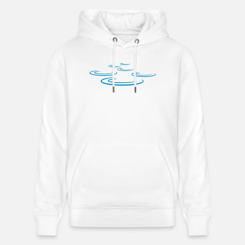 Water Drop Waves - Sweat à capuche bio CRUISER Stanley/Stella Unisexe - blanc