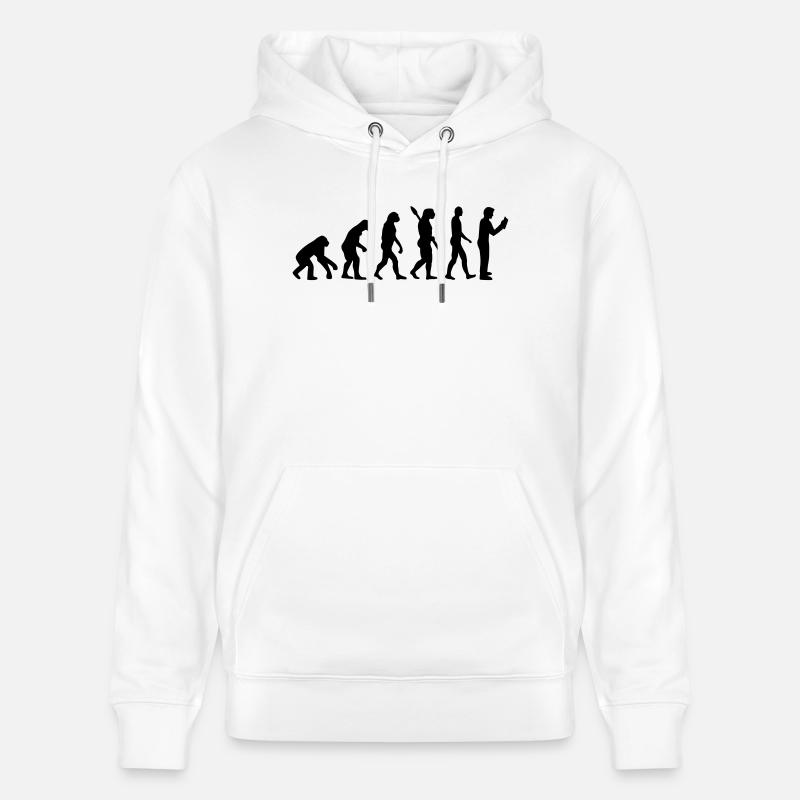 Evolution lire - Sweat à capuche bio CRUISER Stanley/Stella Unisexe - blanc