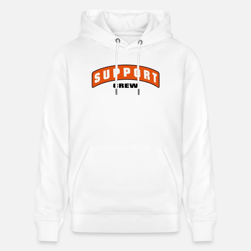 SUPPORT CREW PATCH - Stanley/Stella Unisex Bio-Hoodie CRUISER  - Weiß
