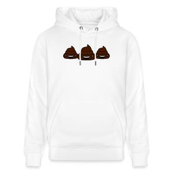 3 team freunde gruppe kleiner süßer niedlicher kot - Stanley/Stella Unisex Bio-Hoodie CRUISER  - Weiß - Vorne - Alina (178cm) & Michal (187cm)