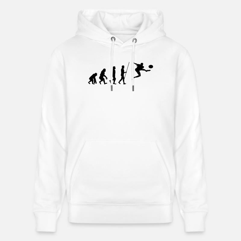 Fussballer Evolution Fussball - Stanley/Stella Unisex Bio-Hoodie CRUISER  - Weiß