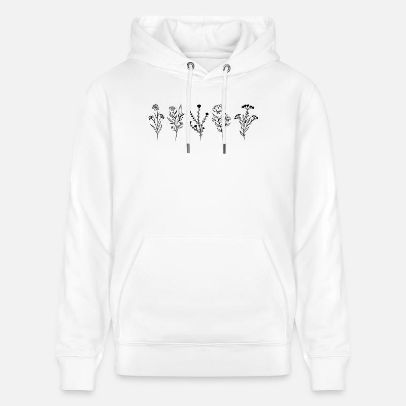 Fleurs sauvages -idée cadeau - Sweat à capuche bio CRUISER Stanley/Stella Unisexe - blanc