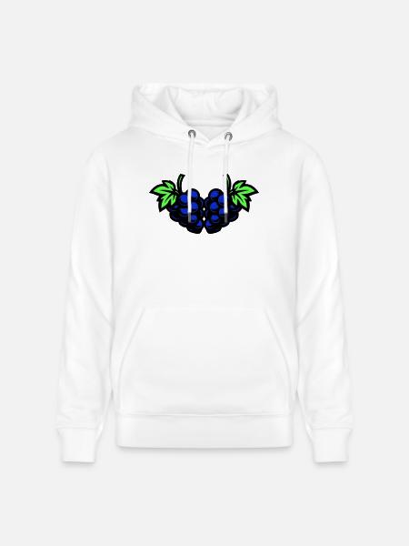 Grapes Grapes - Stanley/Stella CRUISER Unisex Organic Hoodie - white