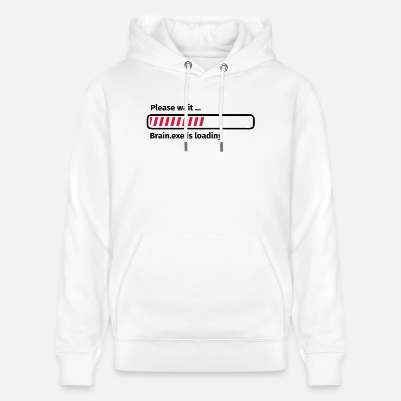 Please wait brain.exe is loading - Stanley/Stella Unisex Bio-Hoodie CRUISER  - Weiß