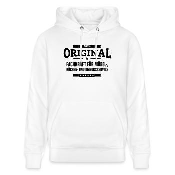 100% Möbel Küchen Umzug - Stanley/Stella Unisex Bio-Hoodie CRUISER  - Weiß - Vorne - Alina (178cm) & Michal (187cm)