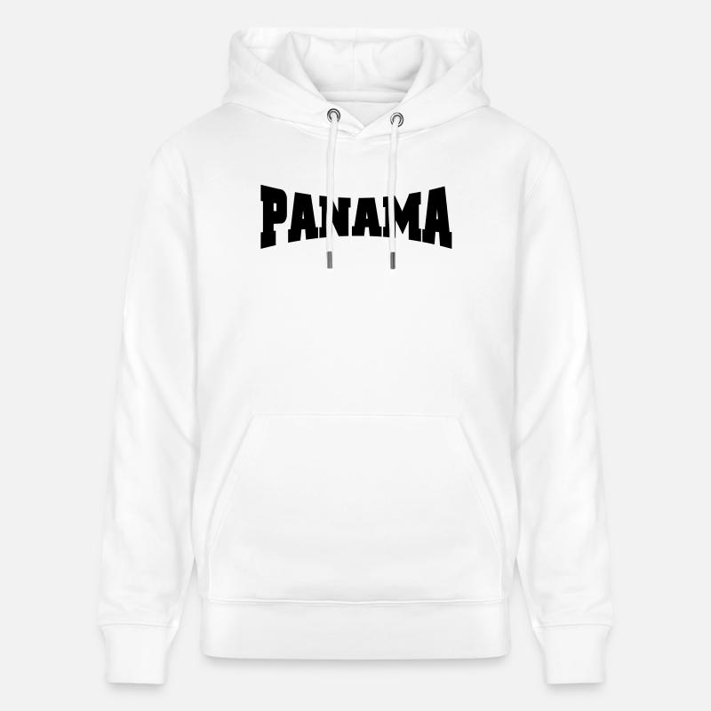 Panama lettrage - Sweat à capuche bio CRUISER Stanley/Stella Unisexe - blanc