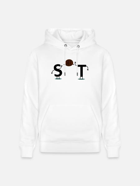 shit - Stanley/Stella CRUISER Unisex Organic Hoodie - white