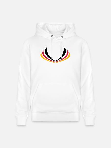 Germany stripe flag - Stanley/Stella CRUISER Unisex Organic Hoodie - white