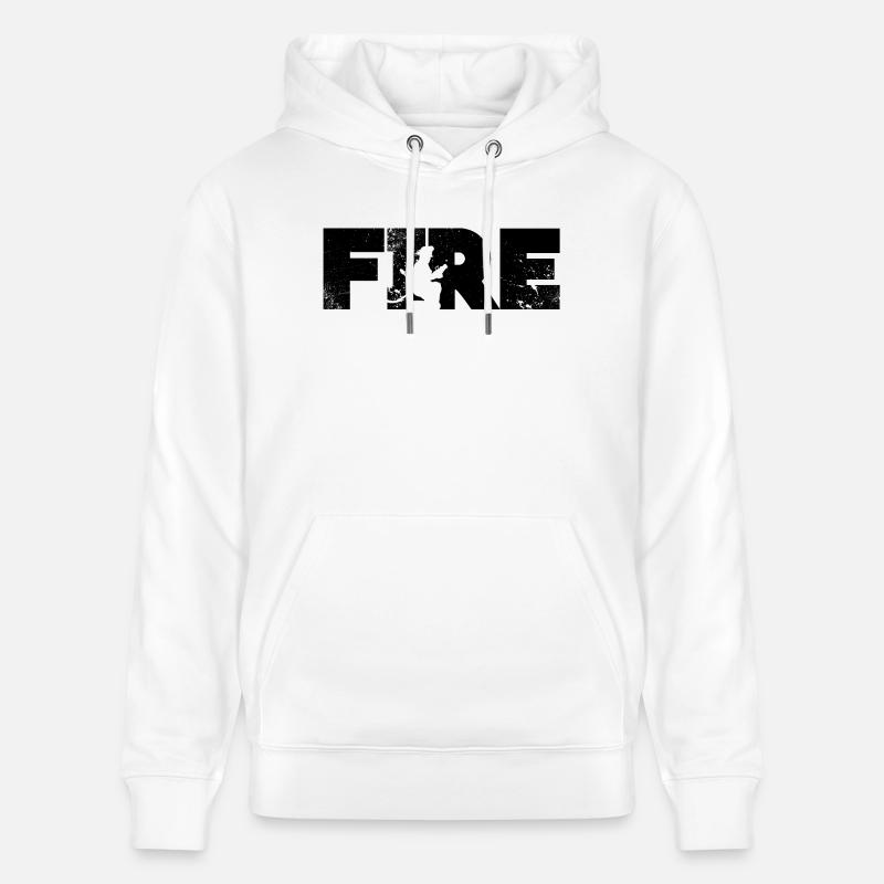Firefighter In Action - Sweat à capuche bio CRUISER Stanley/Stella Unisexe - blanc