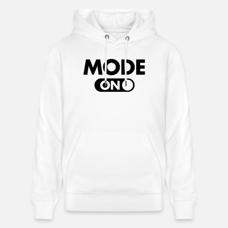(Your Text) Mode (ON) - Sweat à capuche bio CRUISER Stanley/Stella Unisexe - blanc