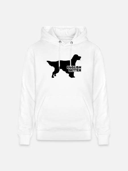 English Setter - Stanley/Stella CRUISER Unisex Organic Hoodie - white