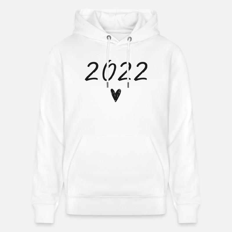 2022 coeur anniversaire - Sweat à capuche bio CRUISER Stanley/Stella Unisexe - blanc