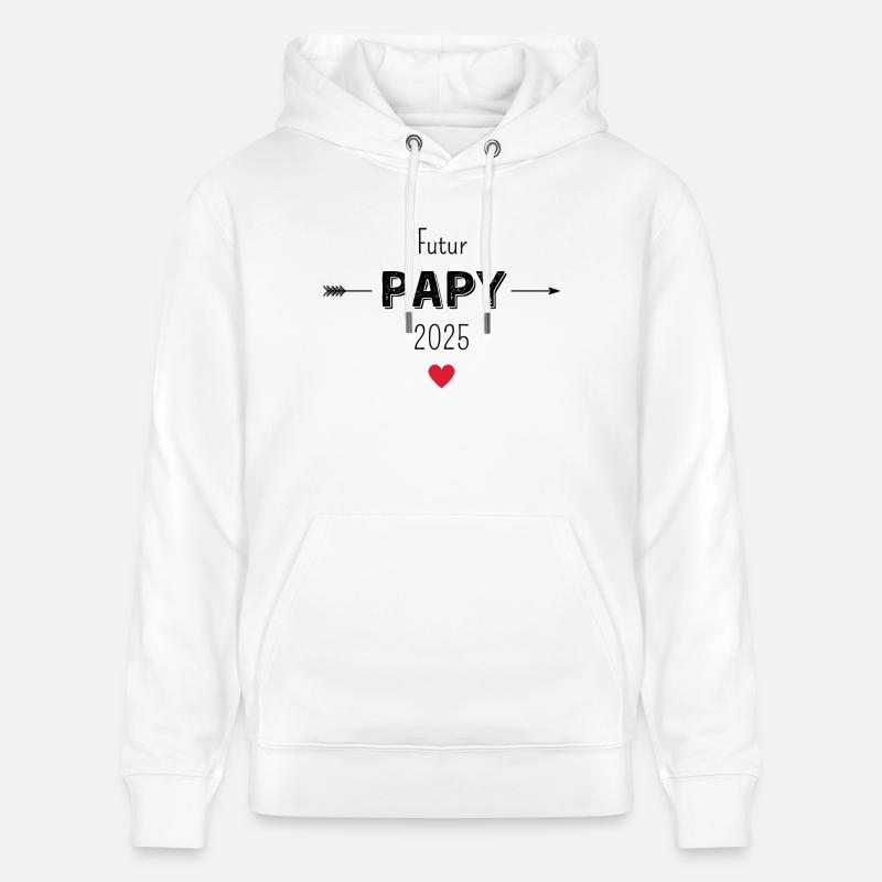 Futur papy 2025 - Sweat à capuche bio CRUISER Stanley/Stella Unisexe - blanc